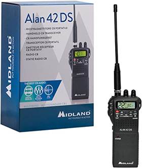 Midland Alan 42 DS CB Portable AM/FM Multi Bande Radio Émetteur-Récepteur  pour tous les Pays de l'UE, avec Prise Accessoire 2 Pin, Squelch Digital et  Audio Limpide : Amazon.fr: High-Tech