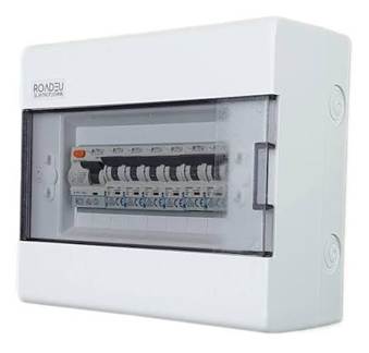 RoadEu - Coffret Electrique Etanche, Bo�te � Disjoncteurs - Tableau �lectrique �quip� d�un Interrupteur Diff�rentiel type A/AC et de Disjoncteurs 2P ...